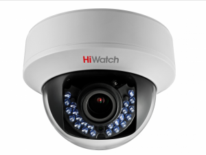 HiWatch DS-T107 (2.8-12 mm) HD/TVI  видеокамера внутренняя купол 1 мп (2,8-12)