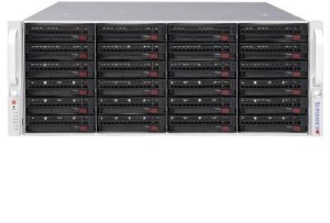 «Линия SAN 24хSAS» Поддержка 1 монитора Серверный корпус 4U Процессор Intel семейства Xeon 2 сетевых