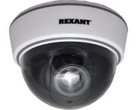 Rexan Муляж внутренней купольной камеры видеонаблюдения белого цвета  с мигающим красным светодиодом