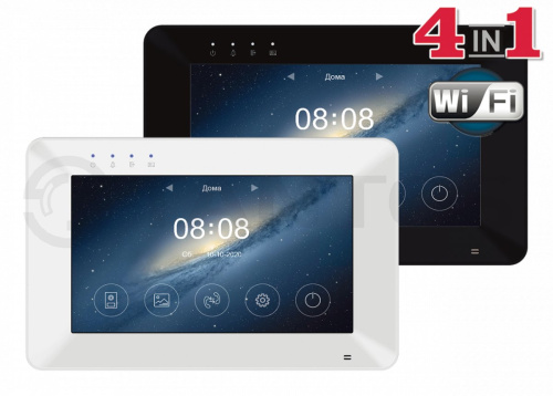 Rocky HD Wi-Fi (Black) Монитор цветного видеодомофона, с поддержкой форматов AHD/CVI/TVI 1080р/720p Rocky HD Wi-Fi (Black) Монитор цветного видеодомофона, с поддержкой форматов AHD/CVI/TVI 1080р/720p