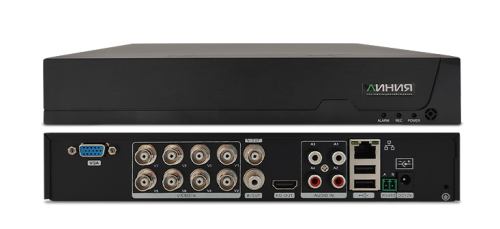 Линия XVR 8 S -  мультиформатный видеорегистратор. Линия IP для 8-и камер  и модули аналитики в ком