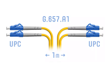 Патчкорд оптический LC/UPC SM G.657.A1 Duplex 1 метр (код 42875)