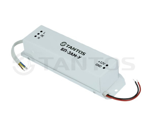 БП-3АМ-У Tantos Блок питания импульсный 12В, 3А, герметичный (уличный) металлический корпус IP67, - БП-3АМ-У Tantos Блок питания импульсный 12В, 3А, герметичный (уличный) металлический корпус IP67, -