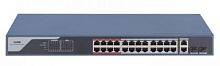 F-SW-EM426POE-VM L2, Смарт-управляемый, 24 порта 10/100M RJ45 PoE, 1 uplink порт 1000М RJ45 1 гигаби