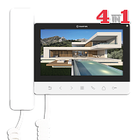 LOKI HD SE (White)- Монитор цветного видеодомофона с сенсорными кнопками 7 дюймов, с трубкой c возмо