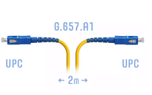 Шнур монтажный оптический SC/UPC SM G.657.A1 2 метра(код 42991)